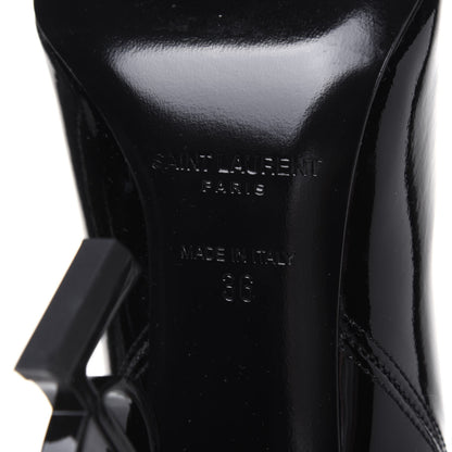 Saint Laurent Patent Opyum Ankle Booties 36 Black 6 of 8