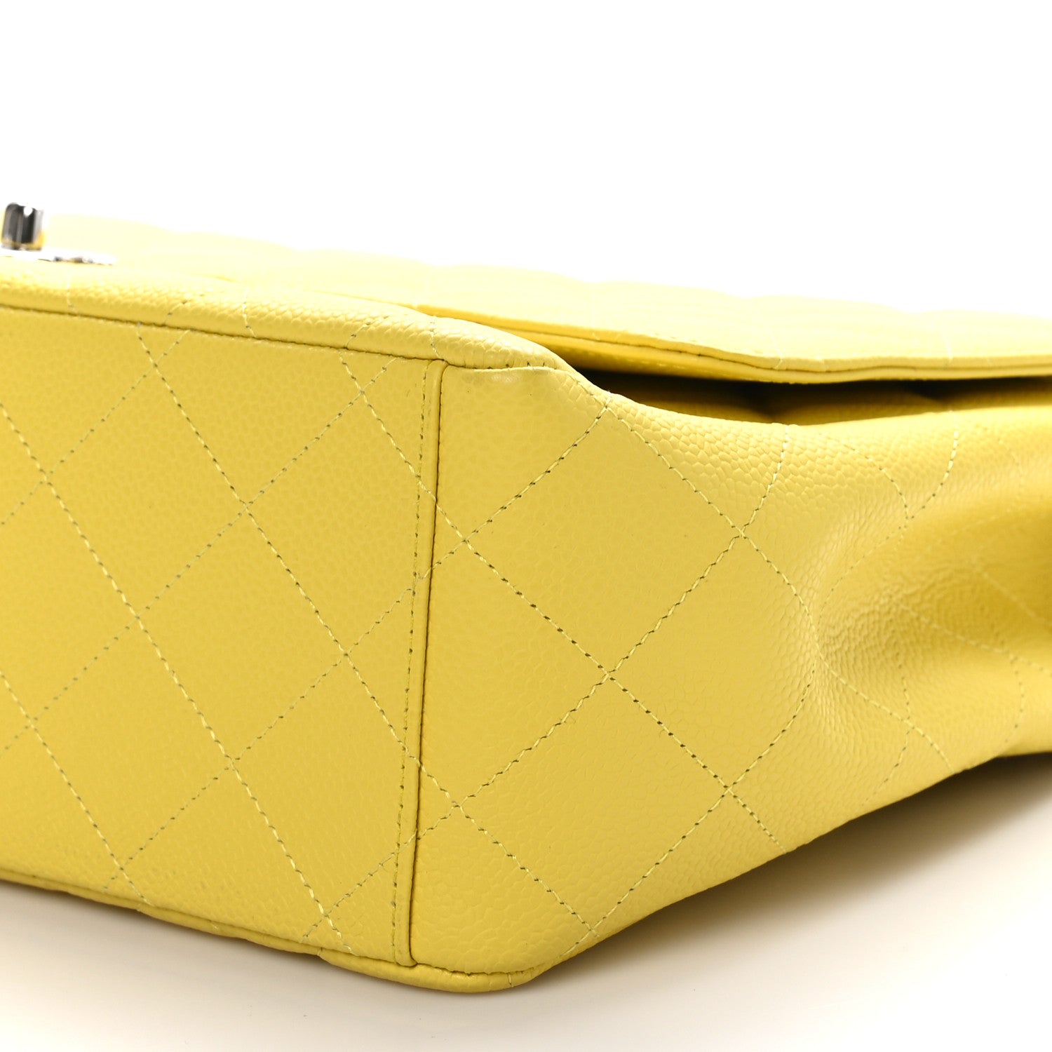 Chanel Caviar Quilted Maxi Single Flap Yellow 11 of 12