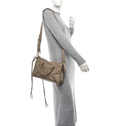 Balenciaga Calfskin Crocodile Embossed Classic Gold Hardware S City Beige Latte 2 of 9