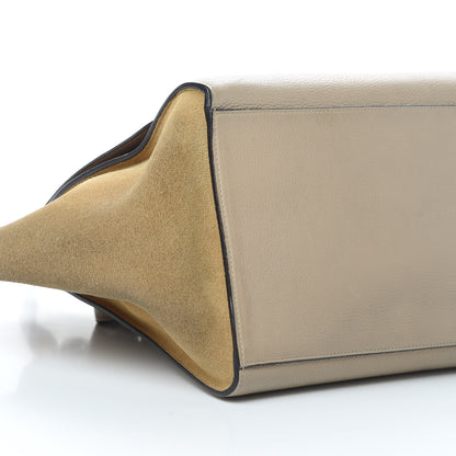 Celine Drummed Calfskin Suede Medium Trapeze Dune 9 of 16