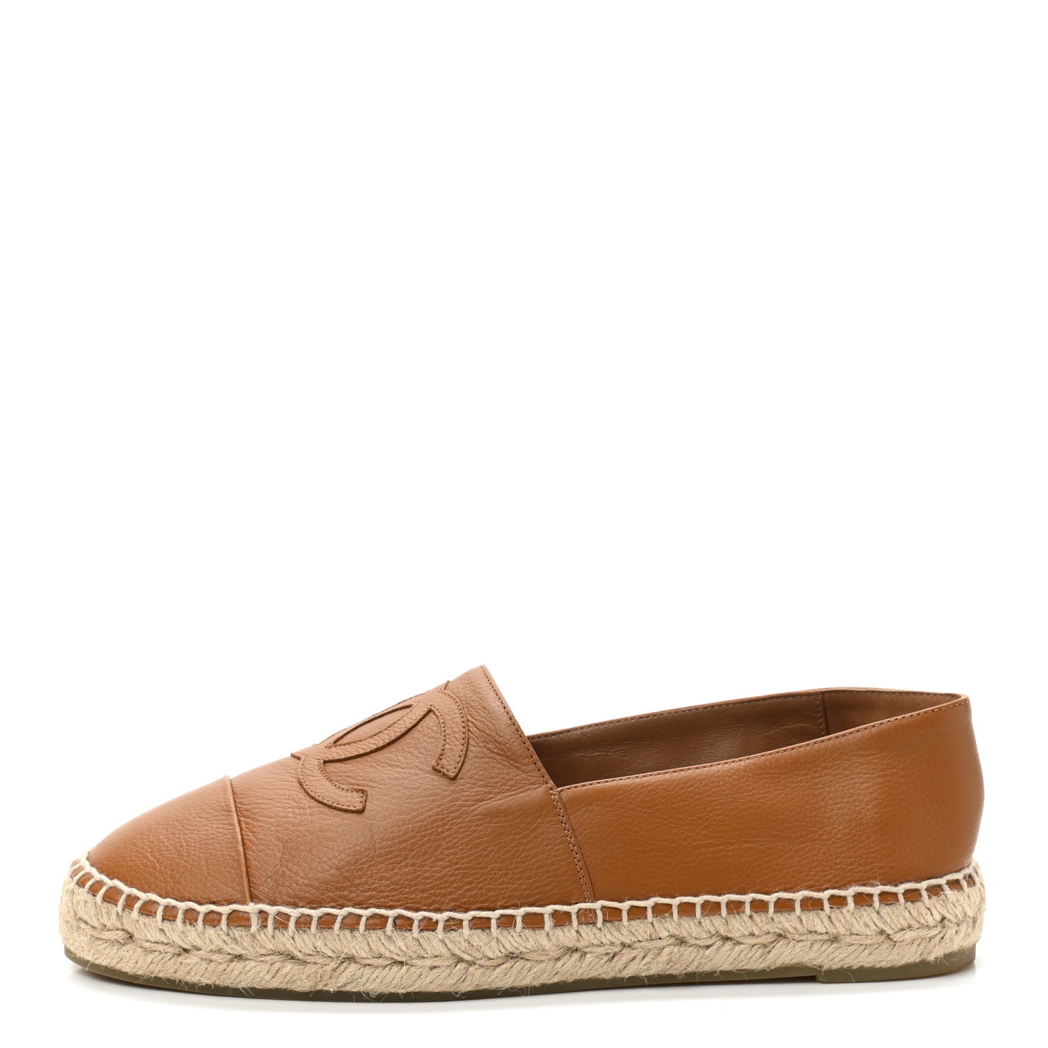 Chanel Calfskin CC Espadrilles 41 Light Brown 1 of 8