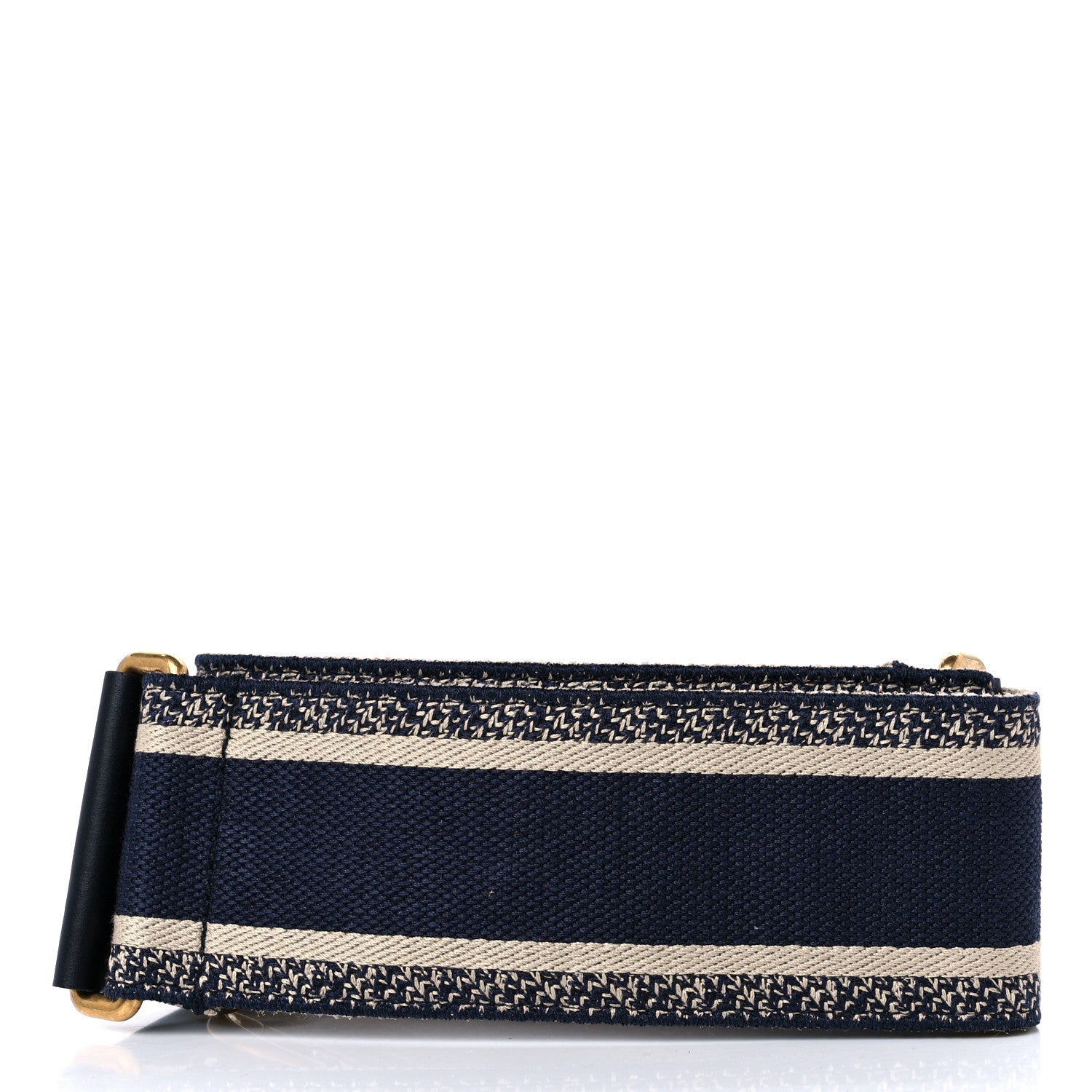 Christian Dior Canvas Embroidered Shoulder Strap Blue 2 of 4