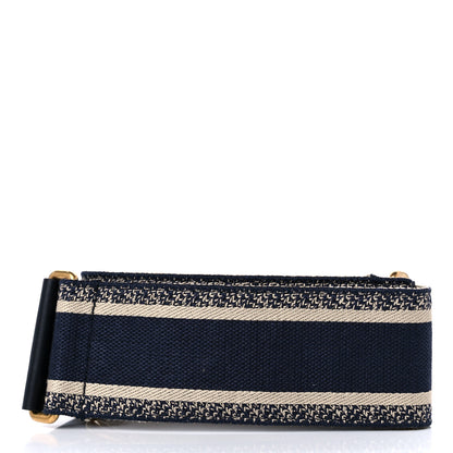Christian Dior Canvas Embroidered Shoulder Strap Blue 2 of 4