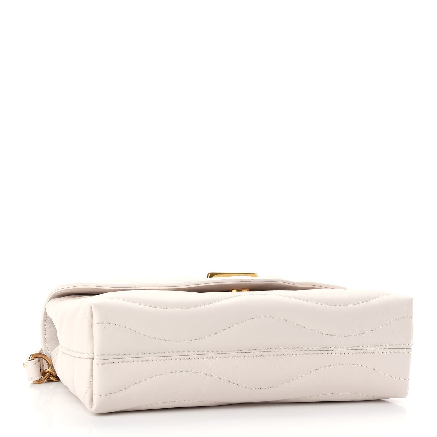 Calfskin LV New Wave Chain Bag Ivory