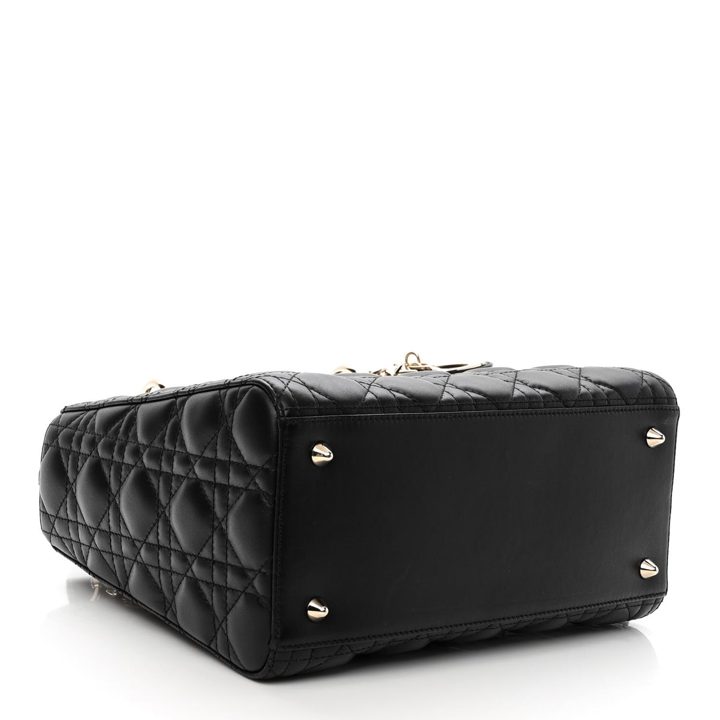 Lambskin Cannage Medium Lady Dior Black