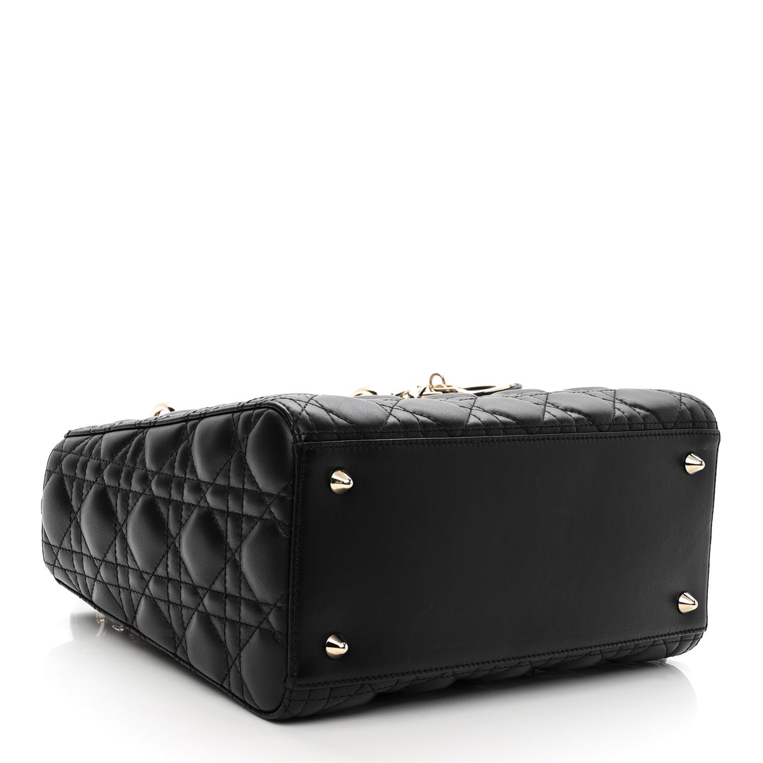 Christian Dior Lambskin Cannage Medium Lady Dior Black 4 of 10