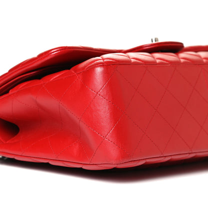 Chanel Lambskin Quilted Jumbo Double Flap Red 9 of 13