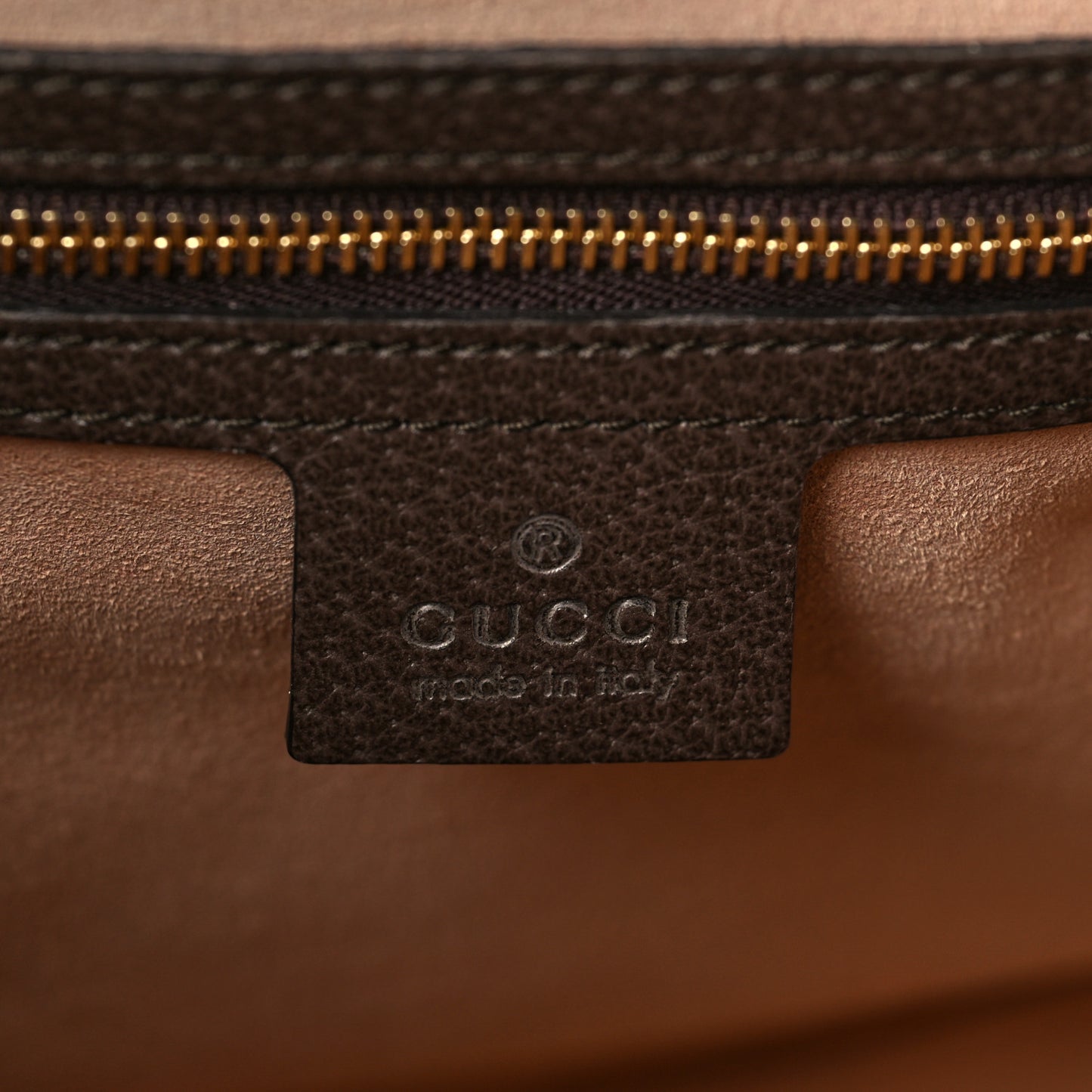 GG Supreme Monogram Web Medium Ophidia Tote Bag Brown