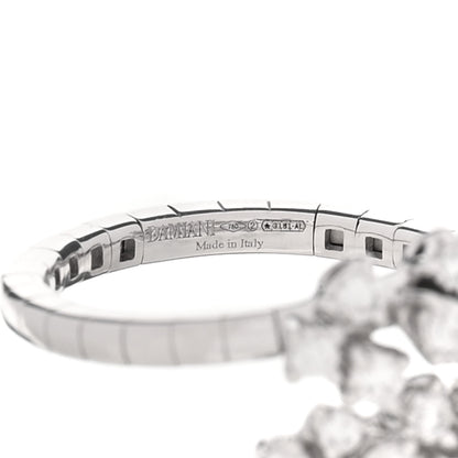Damiani 18K White Gold Diamond Mimosa Cluster Ring 52 6 4 of 5