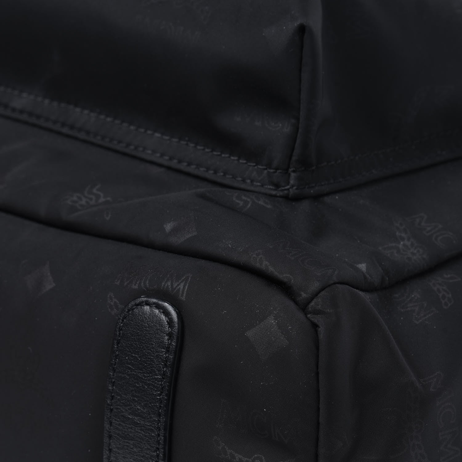 MCM Nylon Monogram Stark Classic Backpack Black 8 of 16