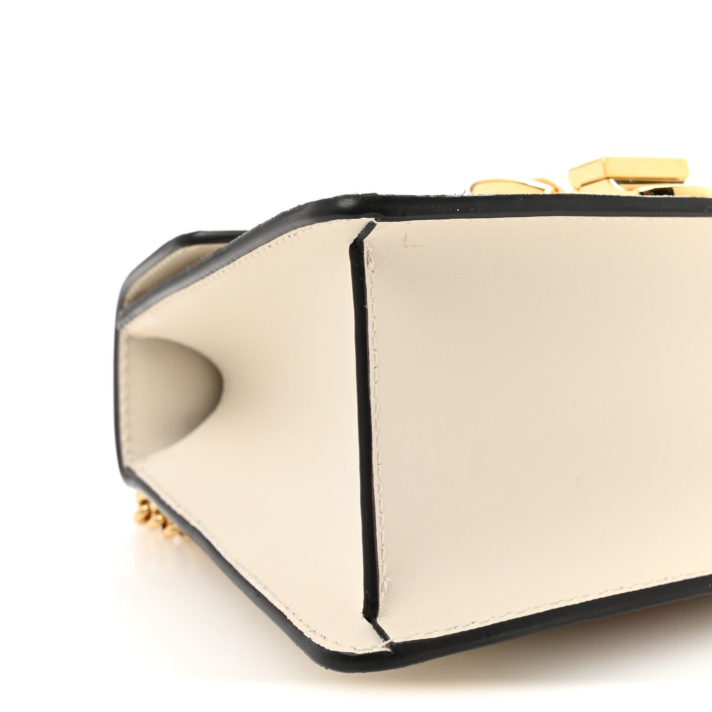 Calfskin Mini Sylvie Chain Shoulder Bag White