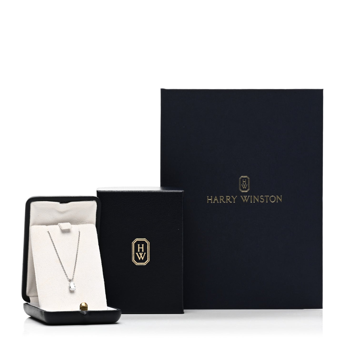 Platinum Diamond 1.01ct Pear Solitaire Pendant Necklace