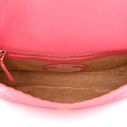 Fendi Calfskin Romano Selleria Baguette Pink 5 of 14