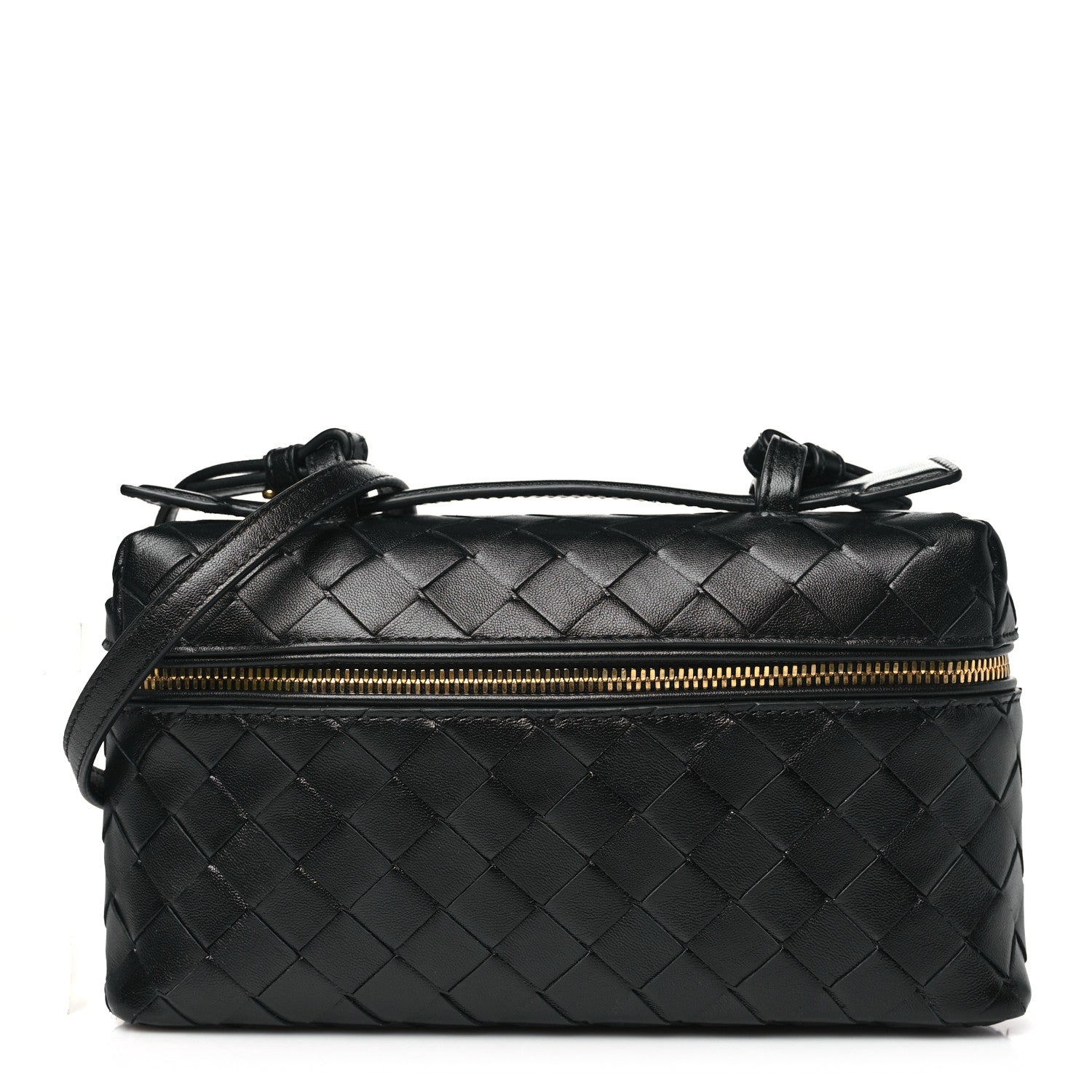 Bottega Veneta Calfskin Intrecciato Bang Bang Vanity Case Black 1 of 11