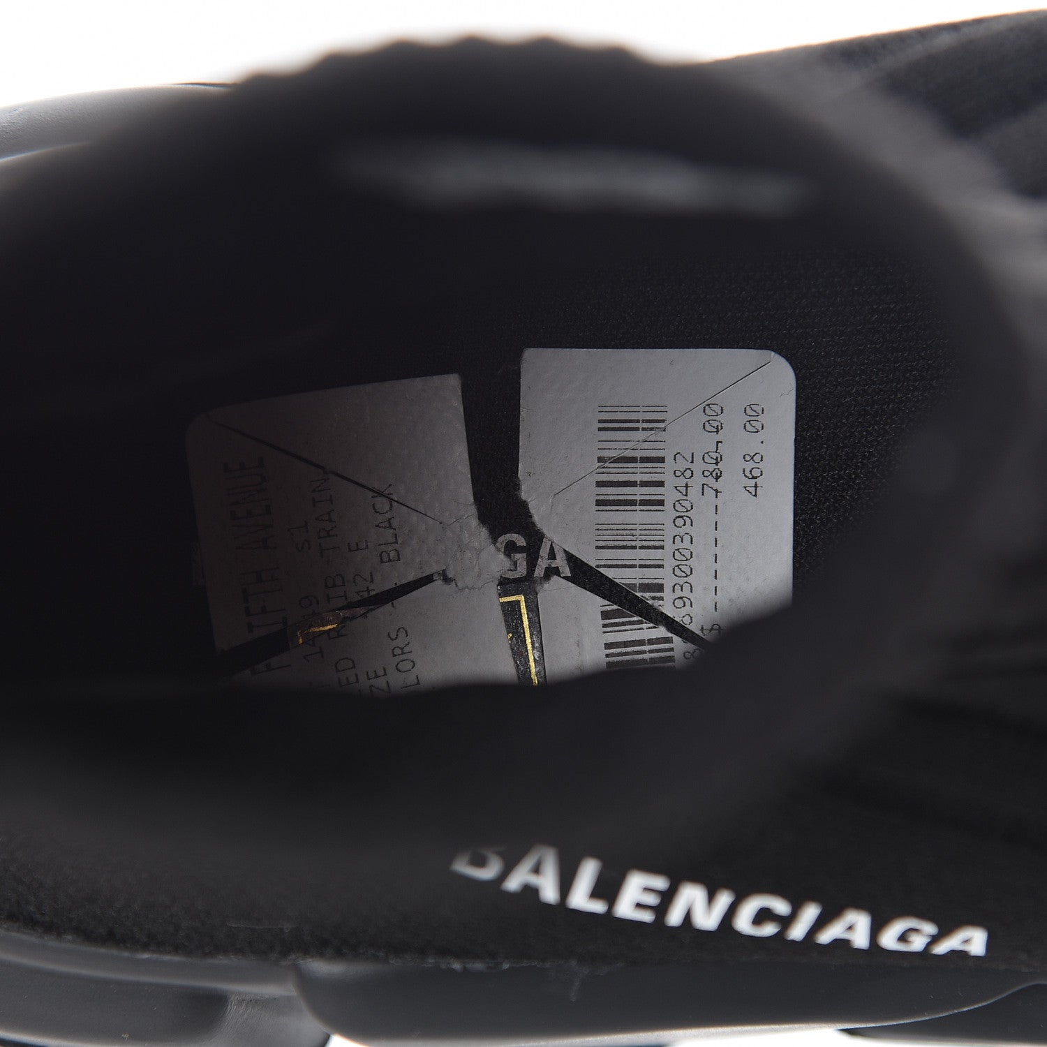Balenciaga Ribbed Effect Knit Mens Speed Sneakers 42 Black 7 of 10