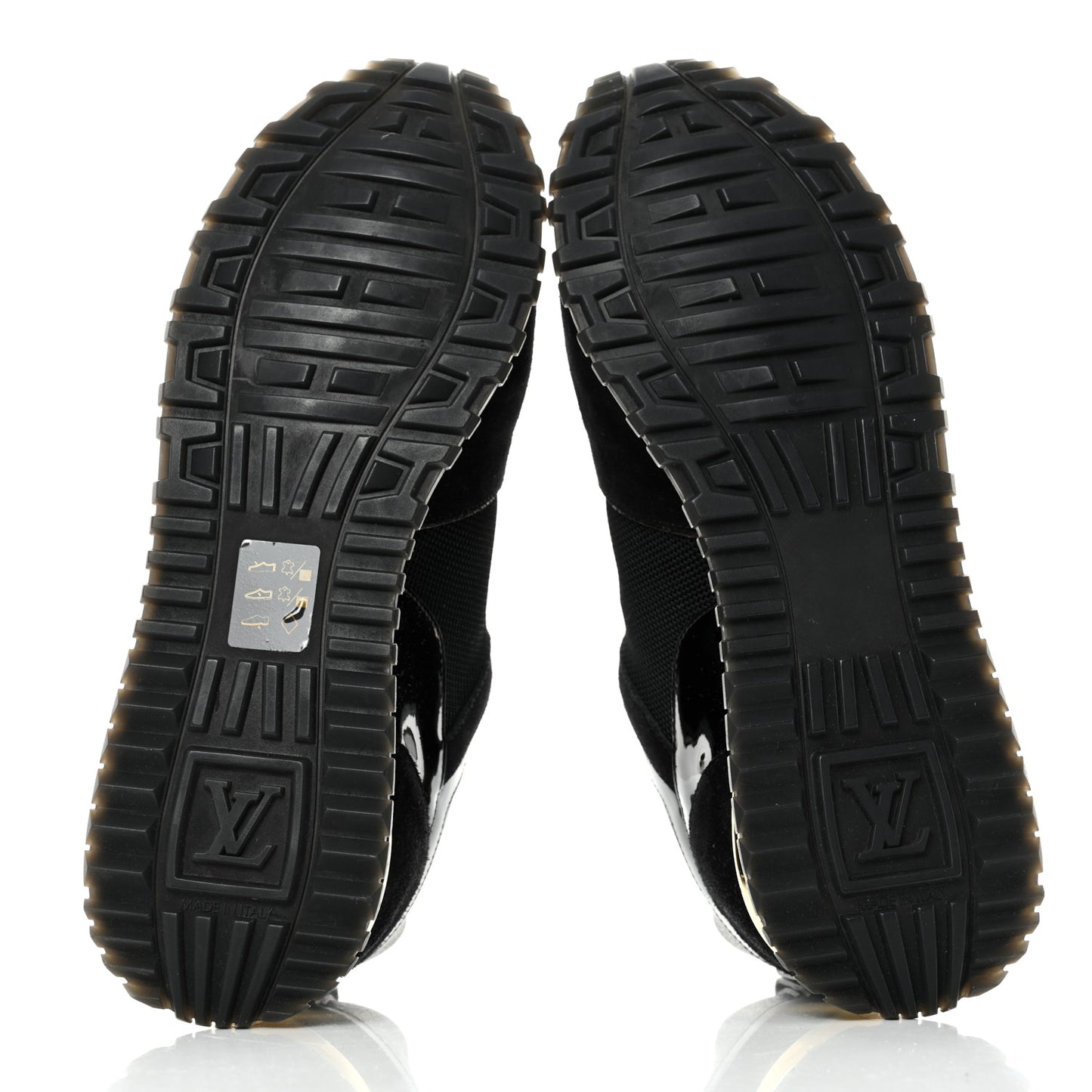Suede Monogram Run Away Sneakers 39 Black