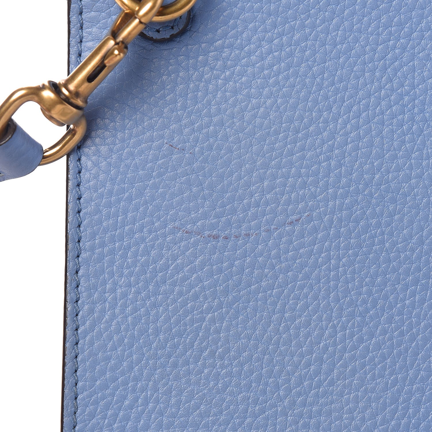 Gucci Calfskin Mini GG Marmont Top Handle Bag Clear Sky Blue 12 of 15