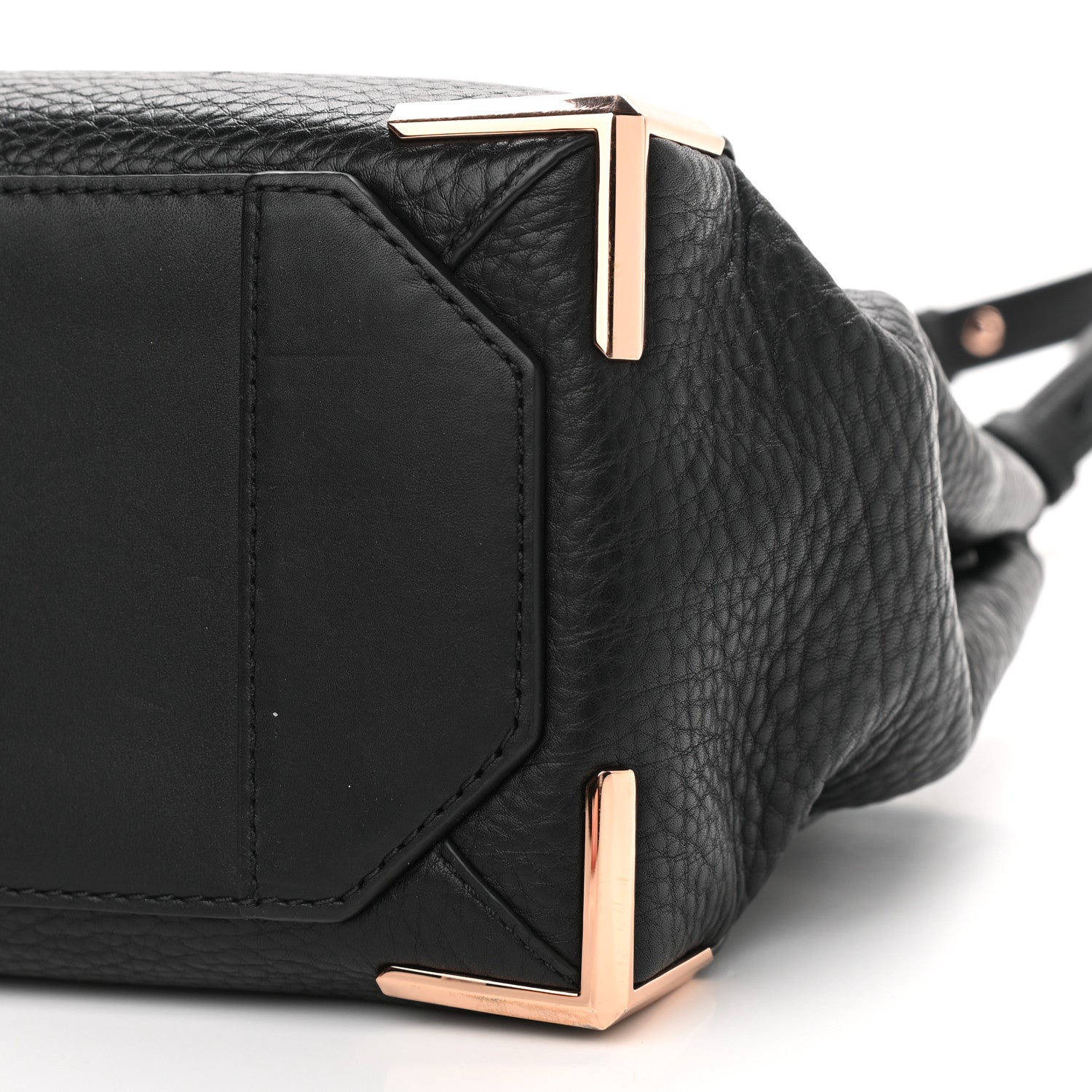 Alexander Wang Calfskin Large Marion Black Rose Gold Hardware 9 of 12