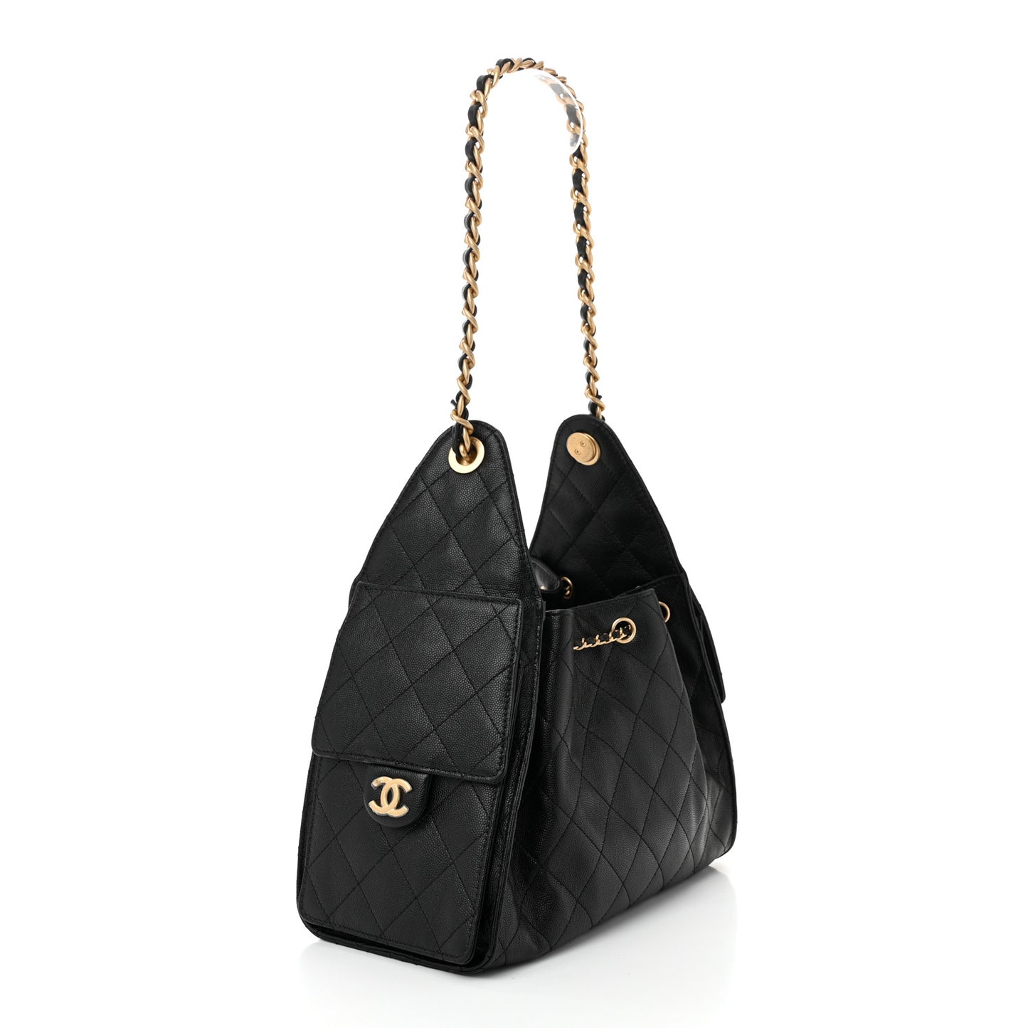 Caviar Quilted Small Chanel 25 Handbag Black