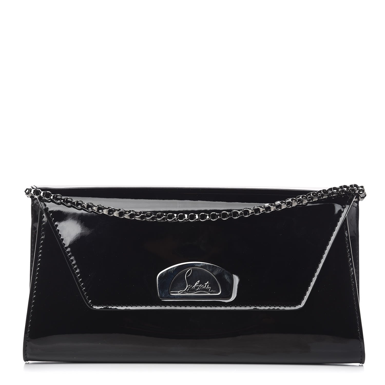 Christian Louboutin Patent Vero Dodat Clutch Black 1 of 10