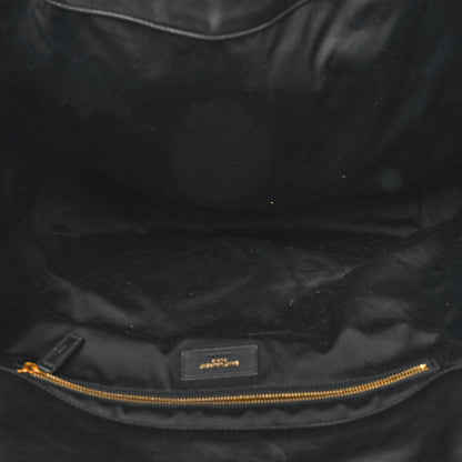 Saint Laurent Lambskin Quilted Maxi Icare Shopping Tote Black 6 of 10