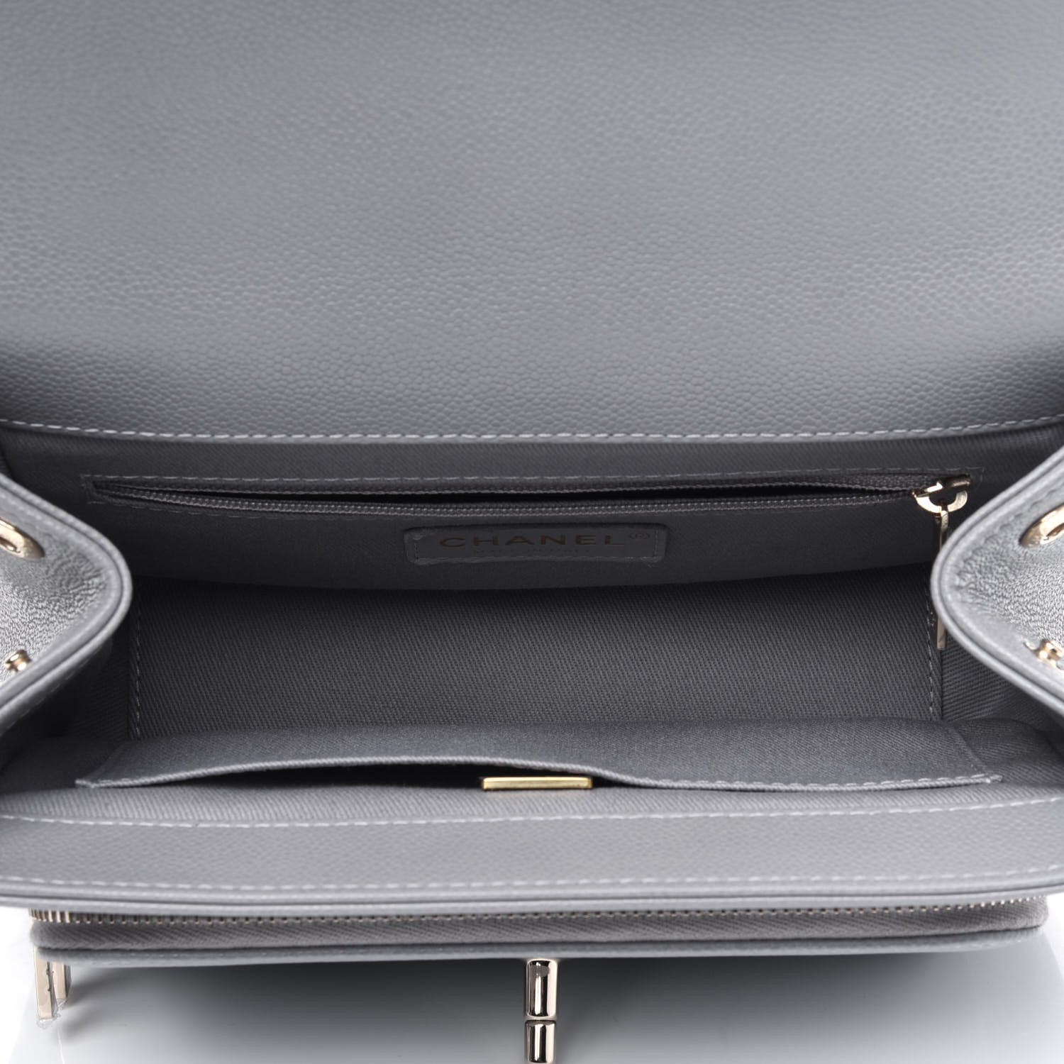 Chanel Caviar Quilted Medium Business Affinity Flap Grey 3 of 4