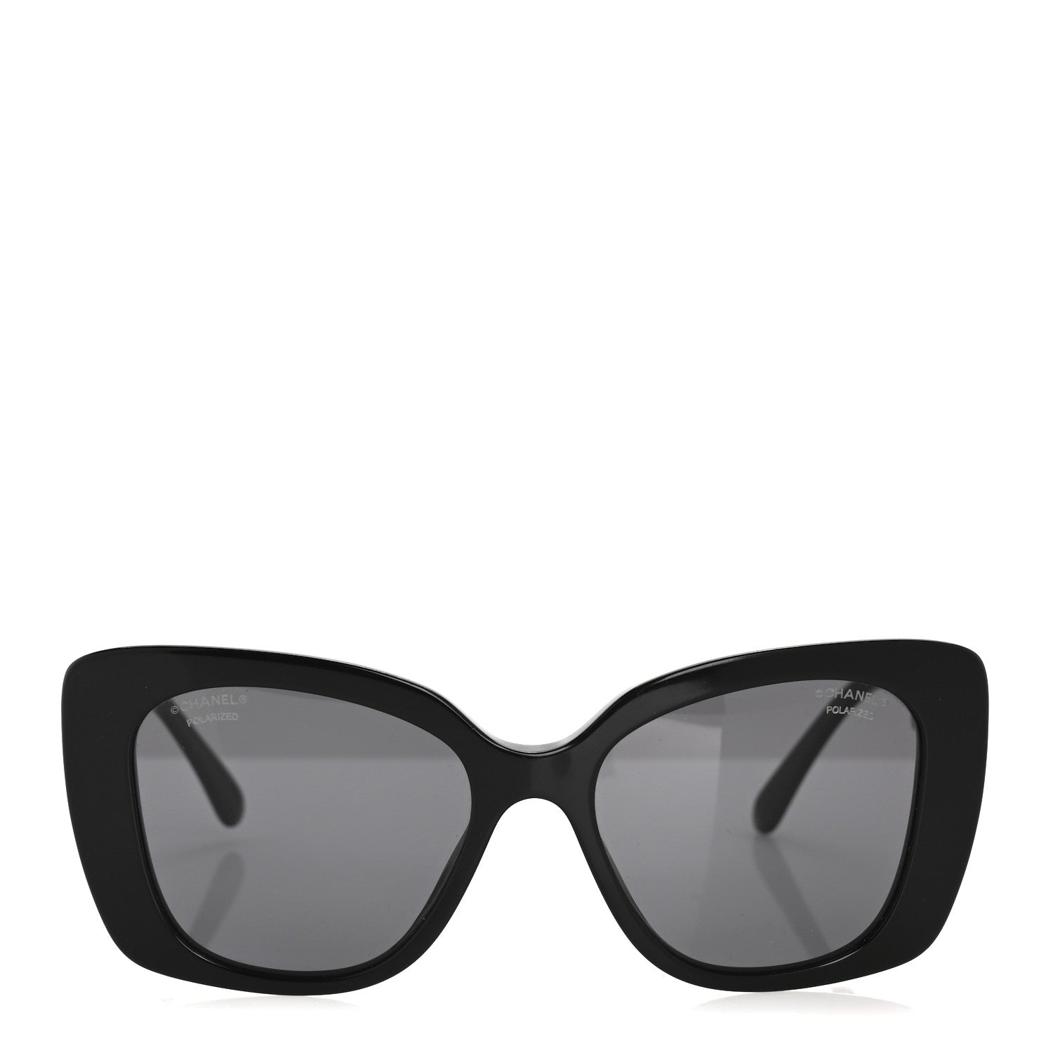 Chanel Acetate Strass Polarized Square Sunglasses 5422-B Black 2 of 11