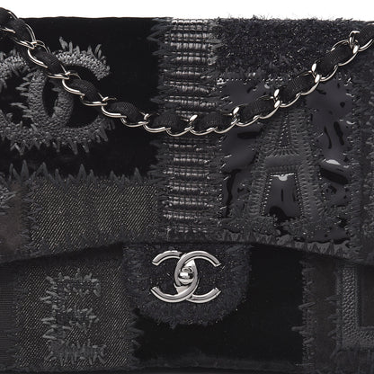 Chanel Tweed Patchwork Jumbo Single Flap Black 13 of 13