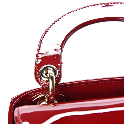 Christian Dior Patent Cannage Mini Lady Dior Red 10 of 10