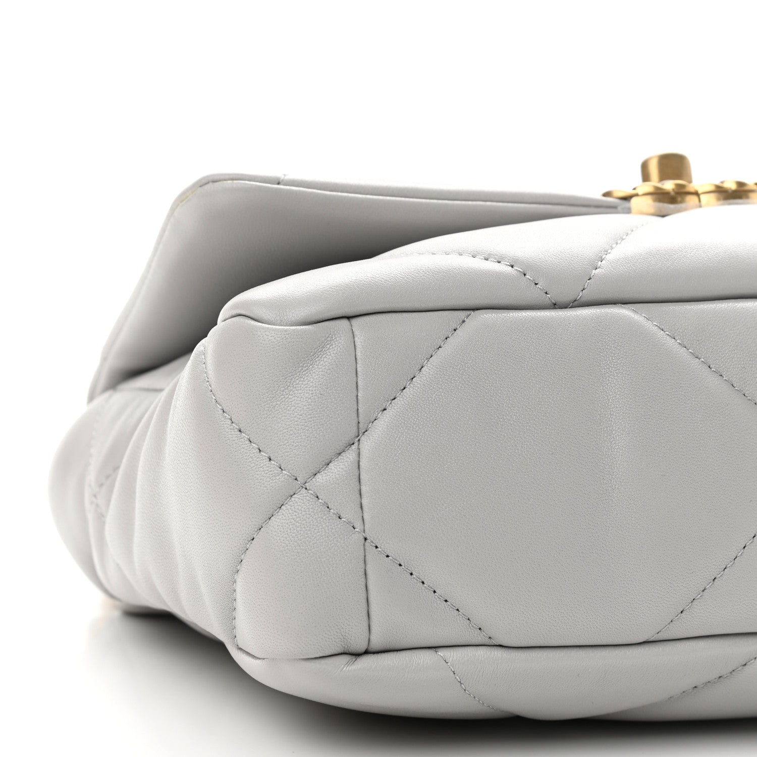 Chanel Lambskin Quilted Medium Chanel 19 Flap Grey 9 of 11
