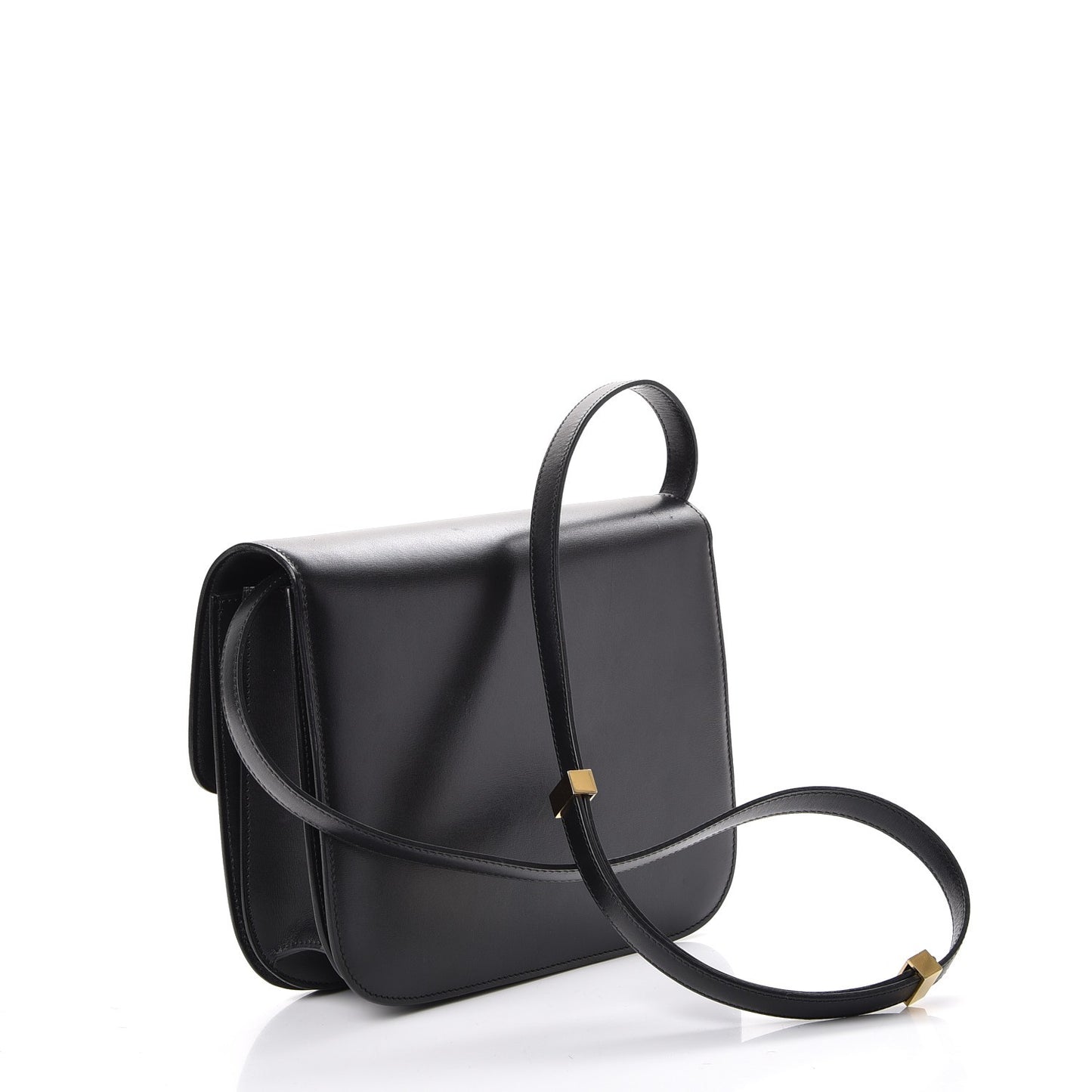 Box Calfskin Medium Classic Box Flap Bag Black