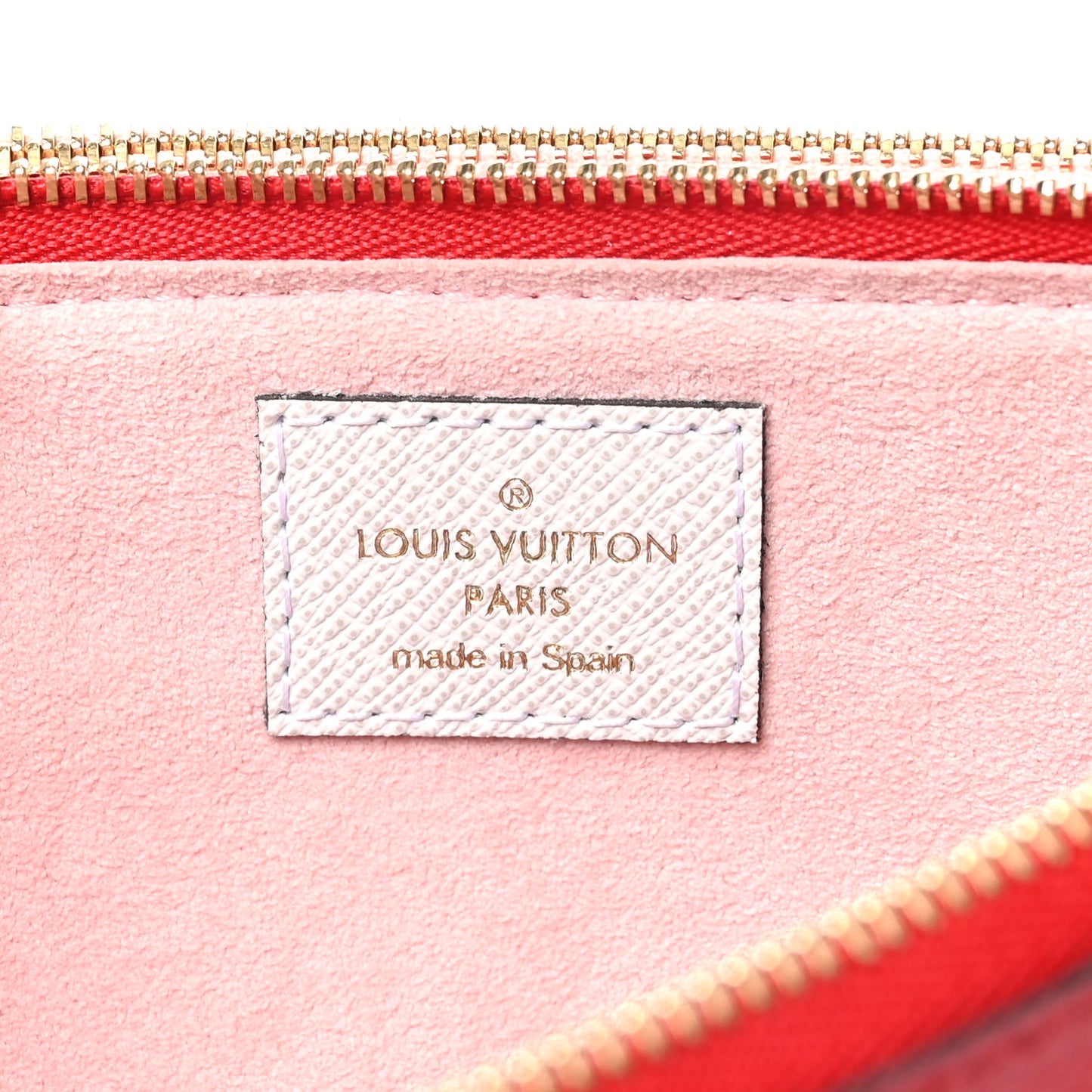 Monogram Giant Double Zip Pochette Rouge