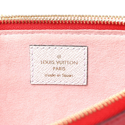 Louis Vuitton Monogram Giant Double Zip Pochette Rouge 7 of 11