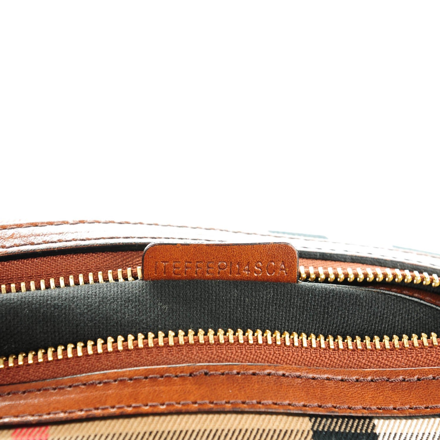 Burberry House Check Bridle Calfskin Medium Alchester Bowling Bag Dark Tan 8 of 8