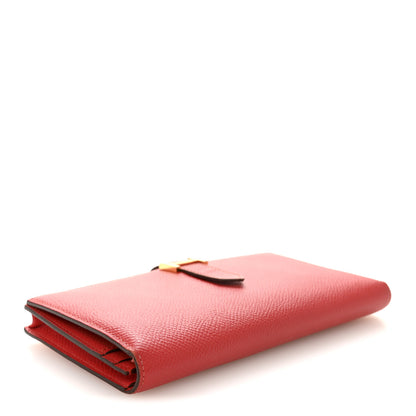 Hermes Epsom Bearn Gusset Wallet Rouge Tomate 4 of 10
