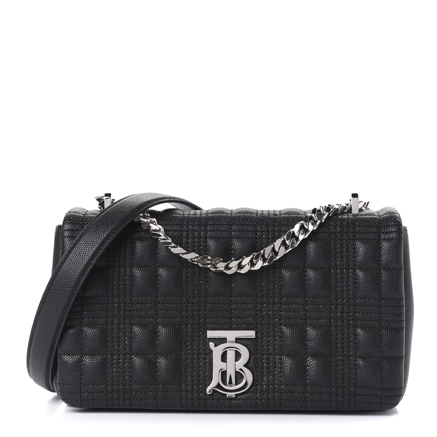 Burberry Grainy Calfskin Quilted Lola Bag Black 1 of 10