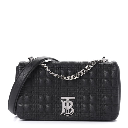 Burberry Grainy Calfskin Quilted Lola Bag Black 1 of 10