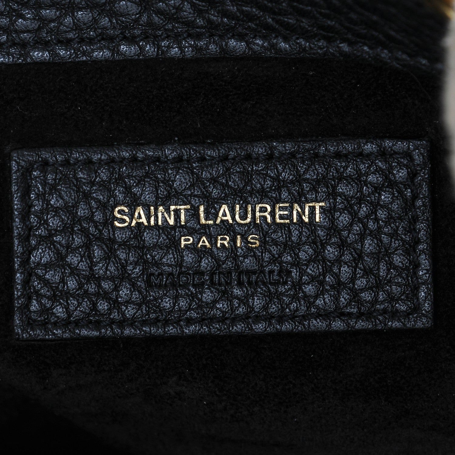Saint Laurent Calfskin Small Seau Bucket Bag Black 6 of 6