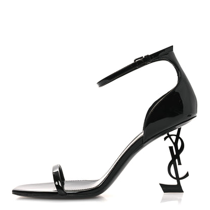 Saint Laurent Vernice Chiffon Opyum 85 Sandals 38.5 Black 1 of 13