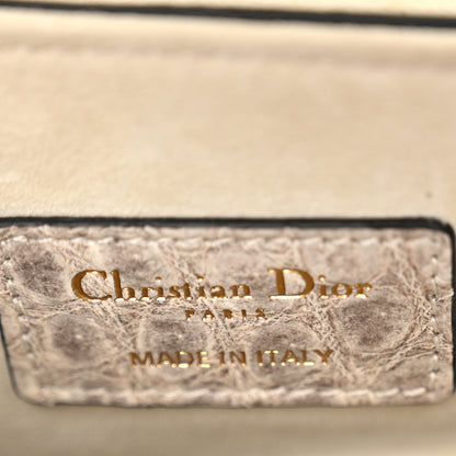 Christian Dior Niloticus Crocodile Himalaya Mini Saddle Bag Latte 6 of 11