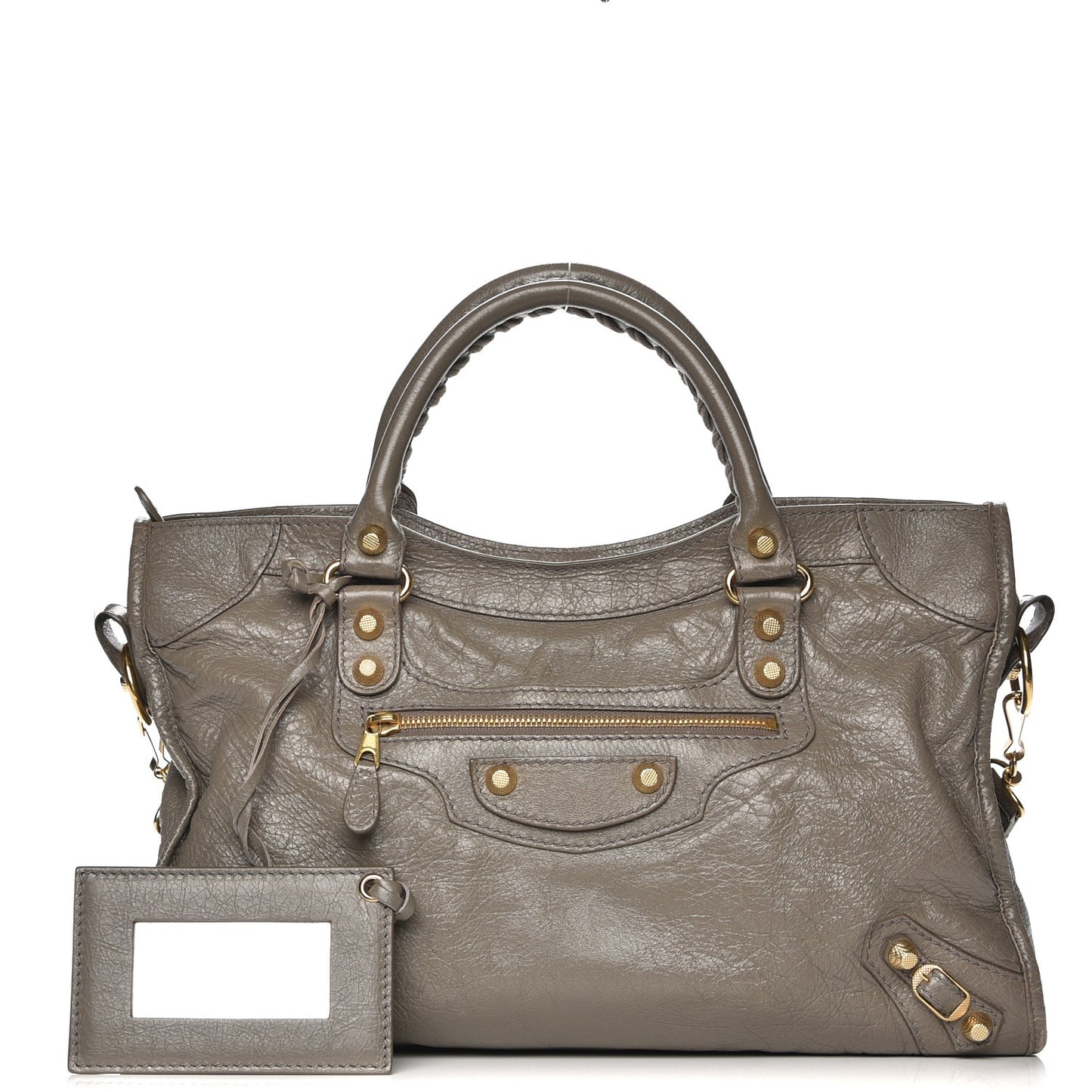 Agneau Giant 12 Gold Hardware City Beige Liege