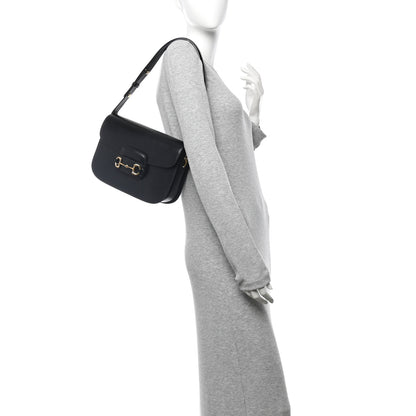 Gucci Azalea Calfskin Horsebit 1955 Shoulder Bag Black 2 of 10