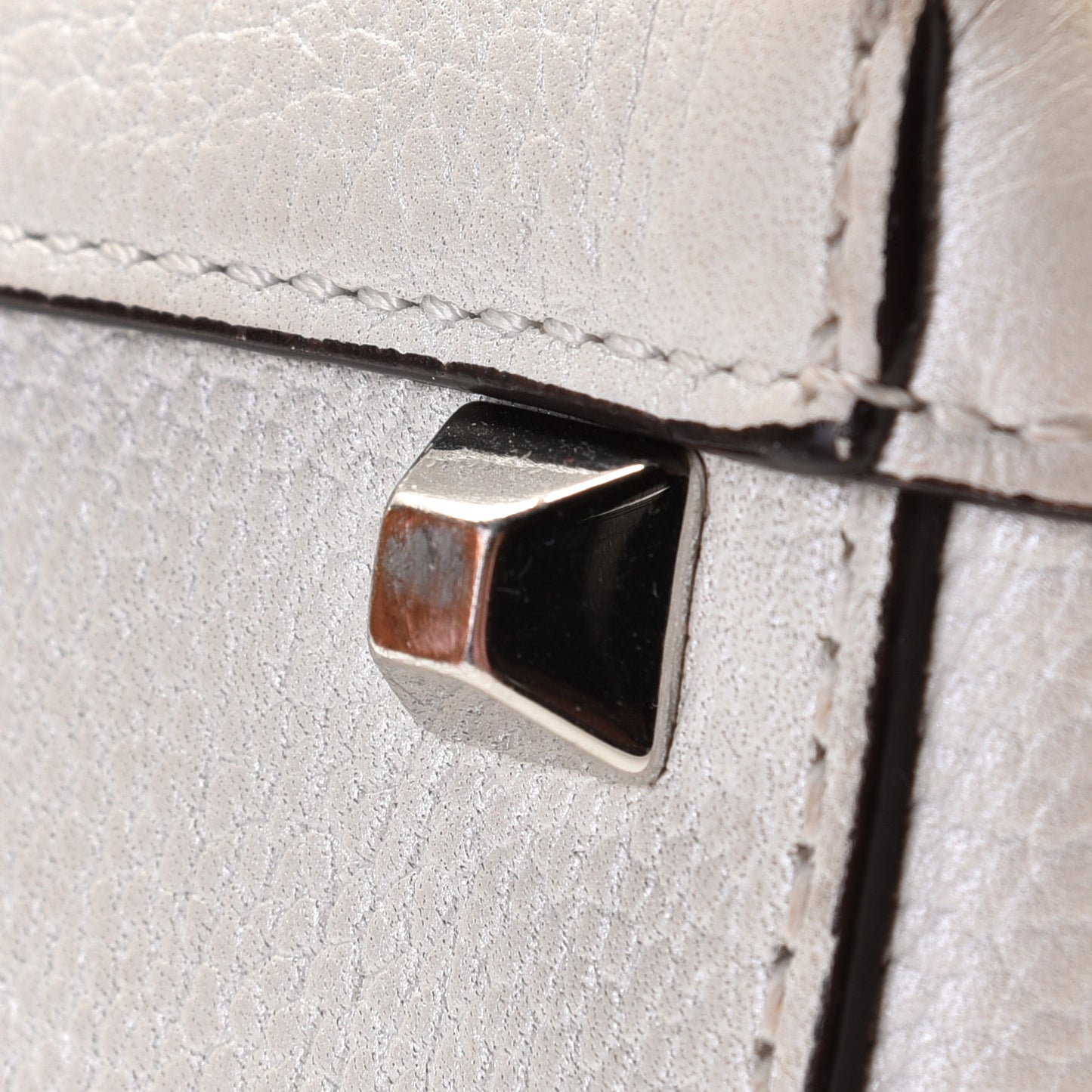 Grained Calfskin Medium Milla Convertible Backpack White Flake