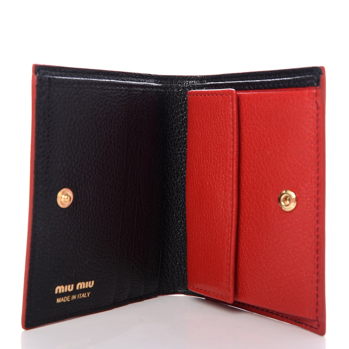 Goatskin Madras Love Small Wallet Black