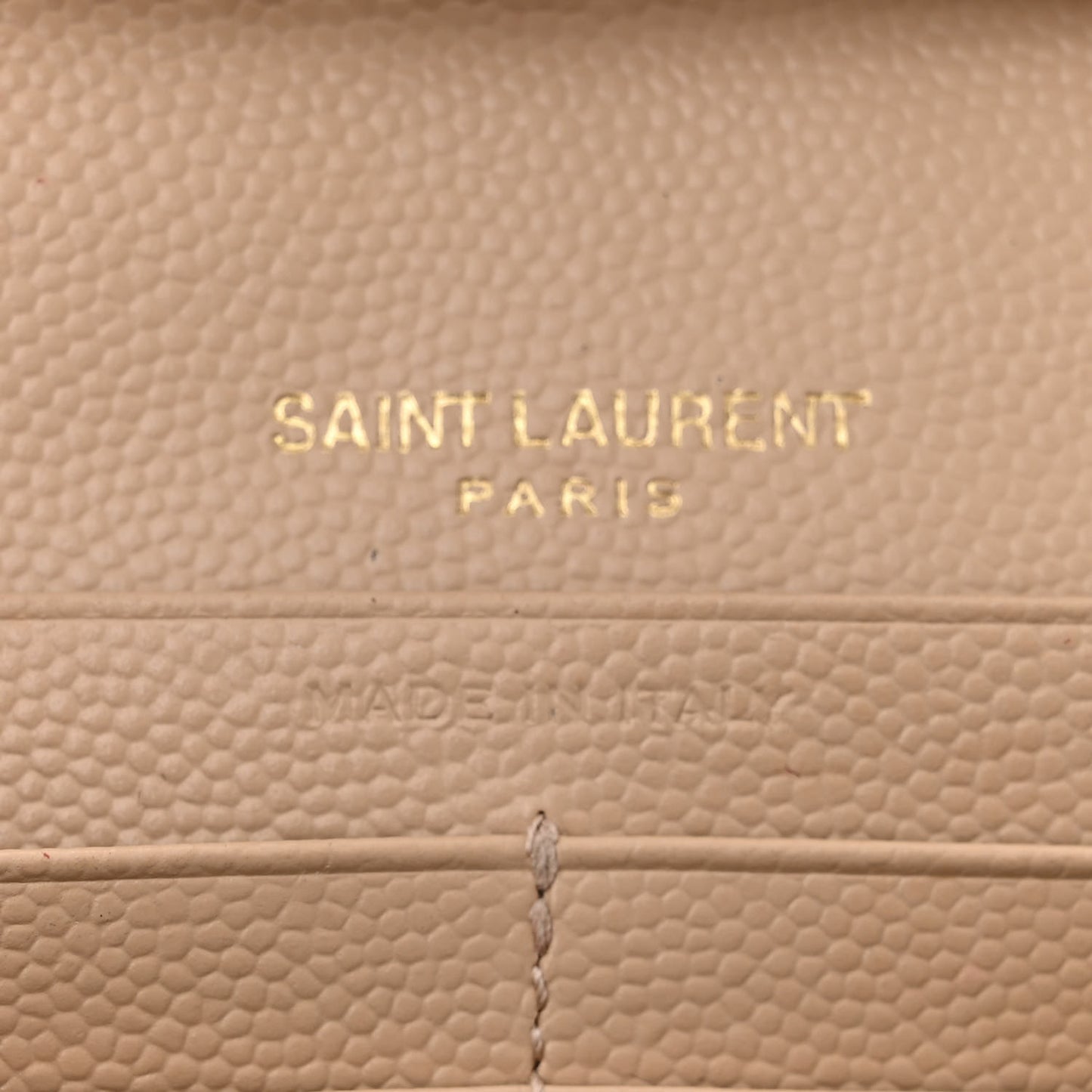 Grain De Poudre Matelasse Chevron Monogram Chain Wallet Dark Beige
