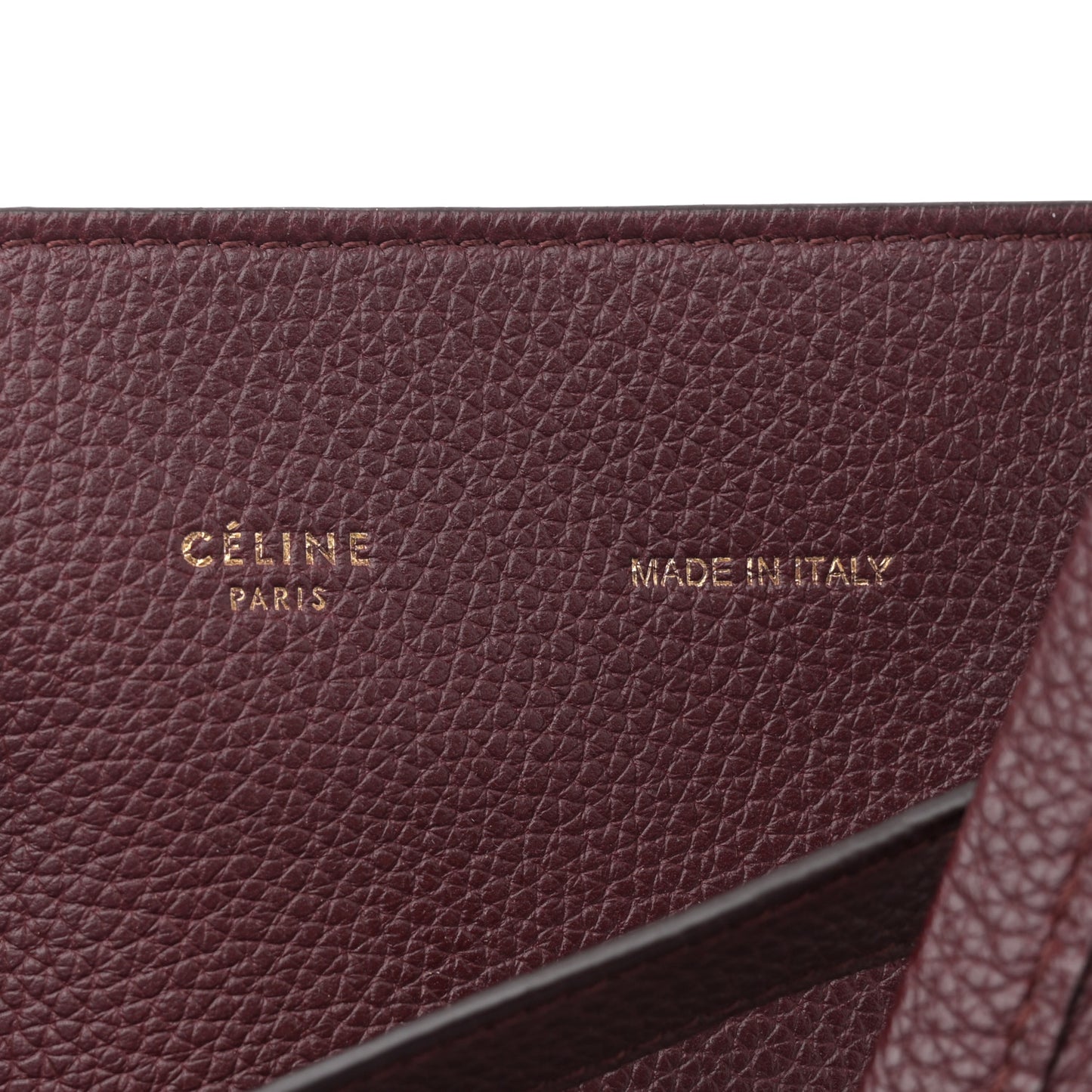 Soft Grained Calfskin Small Belt Cabas Phantom Burgundy