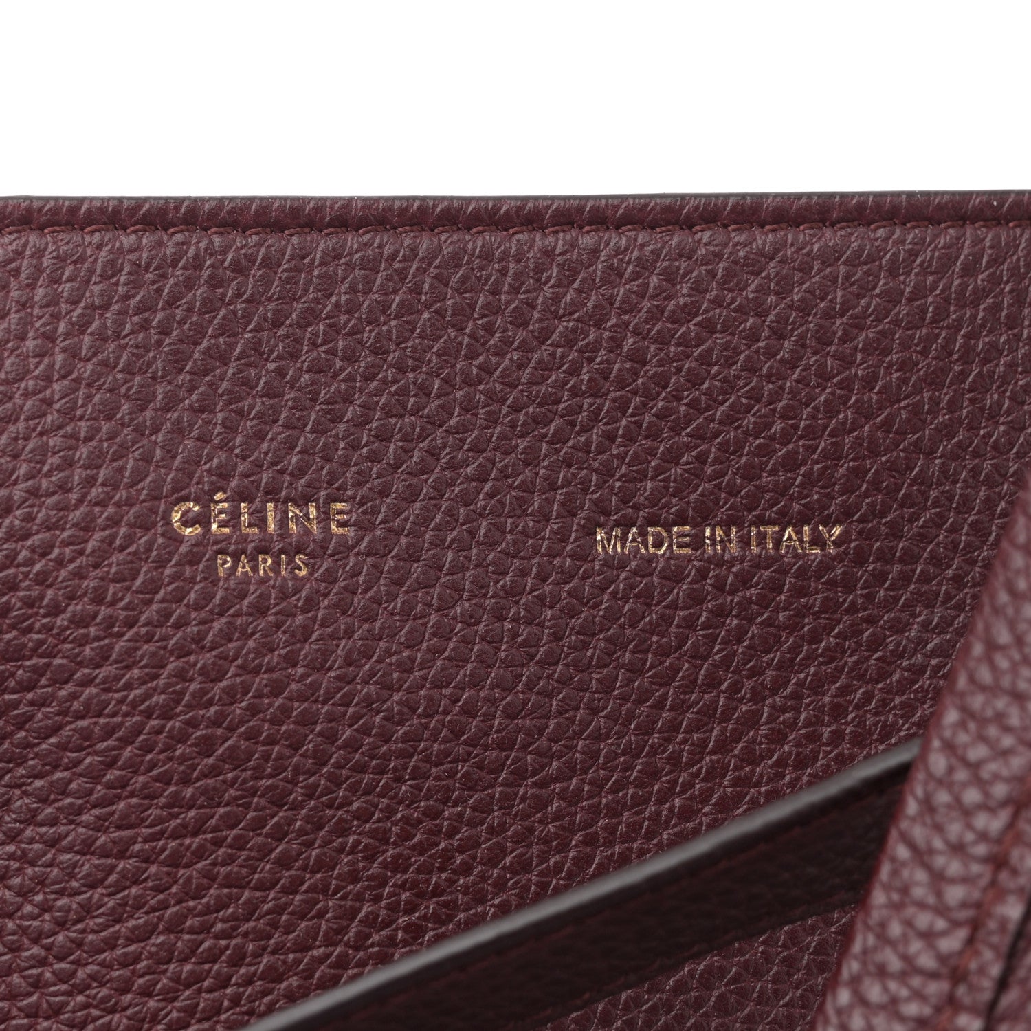Celine Soft Grained Calfskin Small Belt Cabas Phantom Burgundy 6 of 10