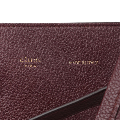 Celine Soft Grained Calfskin Small Belt Cabas Phantom Burgundy 6 of 10