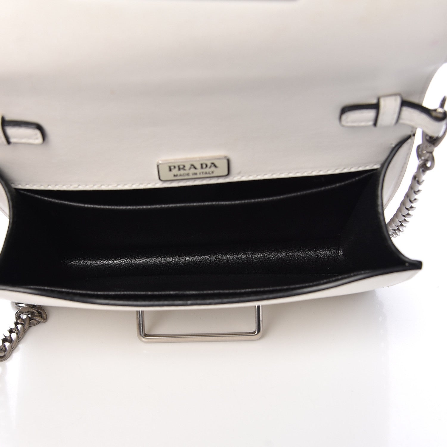 Prada City Calfskin Saffiano Studded Cahier Bag White 5 of 12