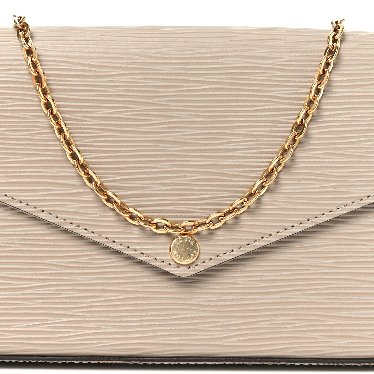 Louis Vuitton Epi Felicie Pochette Chain Wallet Galet 7 of 9